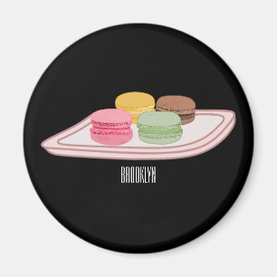 Macaron cartoon illustration magnet