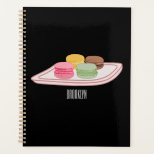 Macaron cartoon illustration planner
