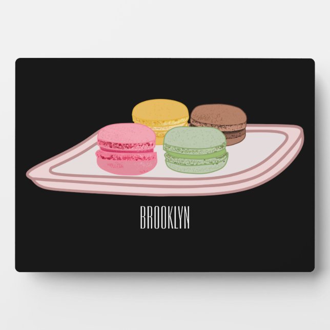 Macaron cartoon illustration  plaque (Front)