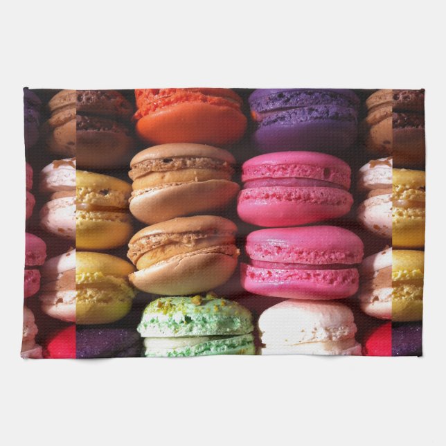 macaron cookies kitchen towel (Horizontal)