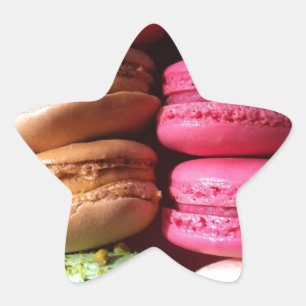 macaron cookies star sticker