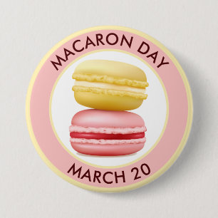 Macaron Day, macarons  3 Inch Round Button