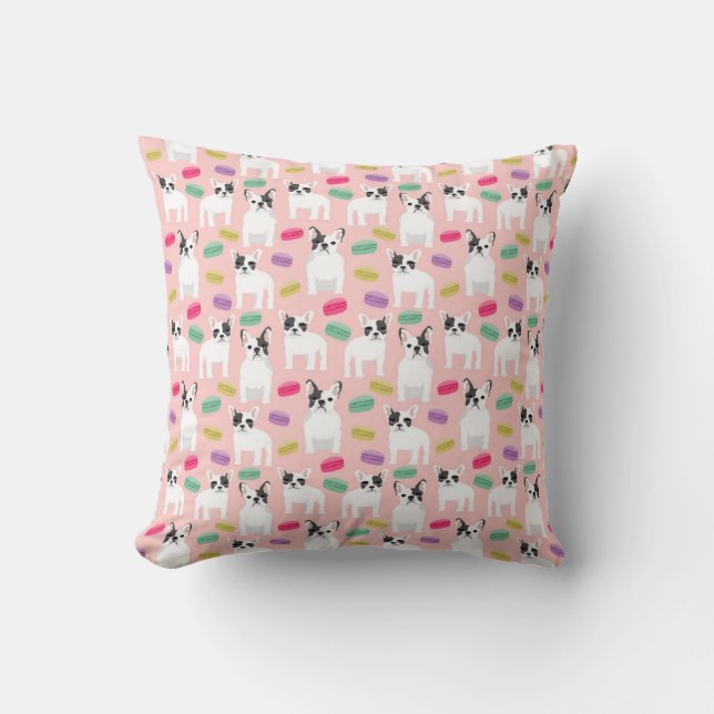 Macaron de Bulldog à la française, mignon coussin  (Recto)