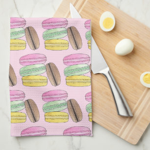 Macaron French Pastry Cookies Macarons Patisserie Kitchen Towel
