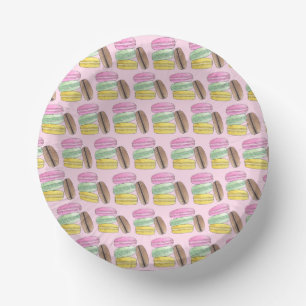 Macaron French Pastry Cookies Macarons Patisserie Paper Plate