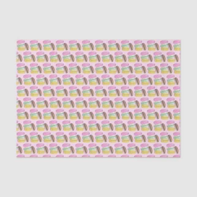 Macaron French Pastry Cookies Macarons Patisserie Tissue Paper (Front)