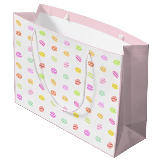 Macaron gift bag Pink (Back Angled)