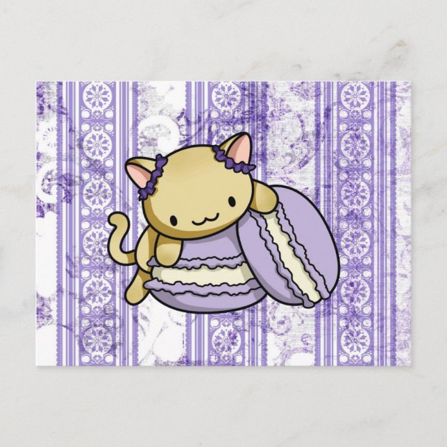 Macaron Kitty Postcard (Front)