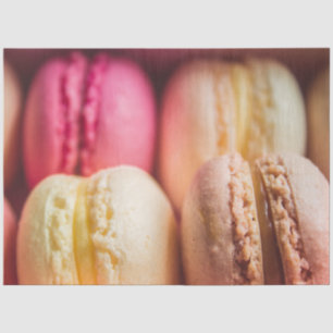 Macaron macaroons foto pink beige brown sweet tast tissue paper