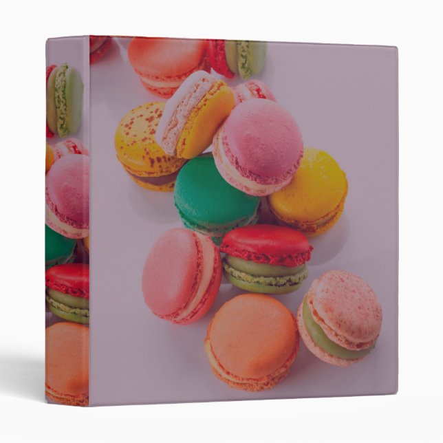 Macaron Macaroons rainbow sweets dessert binder (Front/Spine)