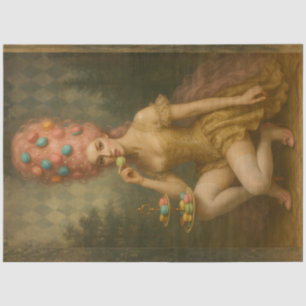 Macaron Marie Antoinette Rococo Woman Decoupage Tissue Paper