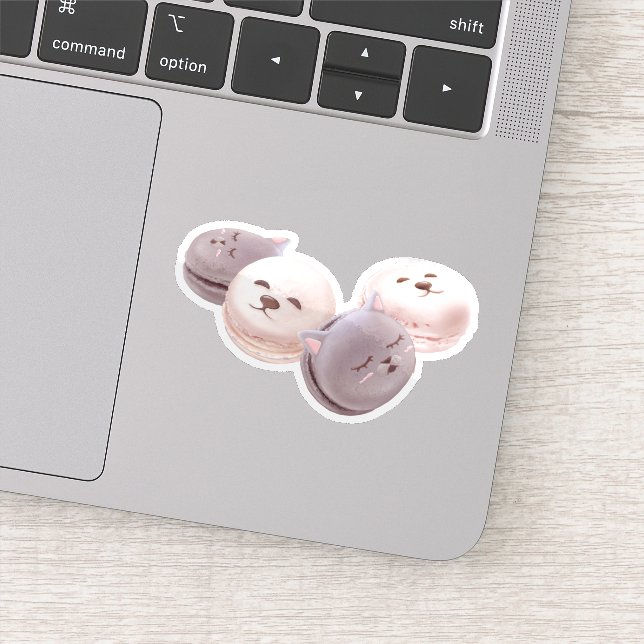 Macaron Parade – Kitty & Puppy Seamless Pattern (Detail)