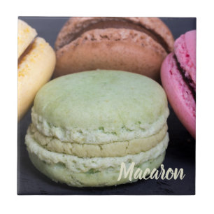 Macaron pastries for sweet tooth gift tile