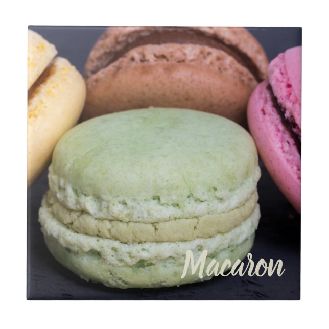 Macaron pastries for sweet tooth gift tile (Front)