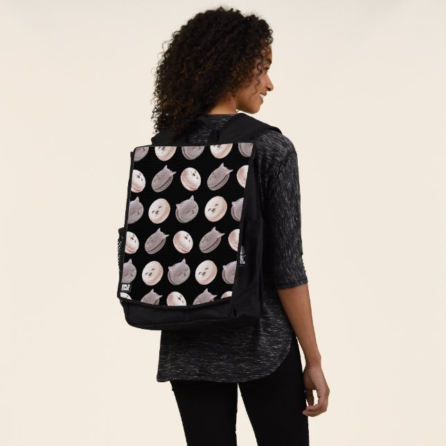 Macaron Pattern Backpack (Worn)