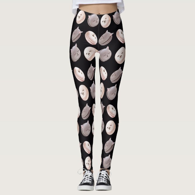 Macaron Pattern Leggings (Front)