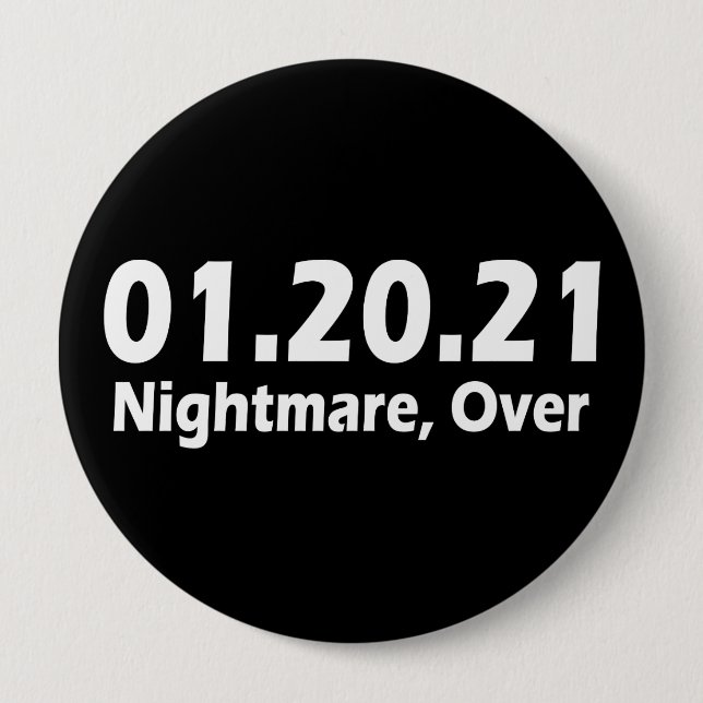 Macaron Rond 10 Cm 01.20.21 Cauchemar, Plus (Devant)