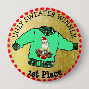 Macaron Rond 10 Cm 1ère place Médaille d'or de Noël du gagnant du pul