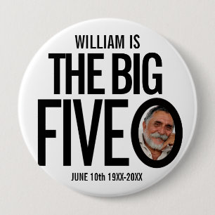 Macaron Rond 10 Cm 50e anniversaire mono coutume les cinq grandes pho