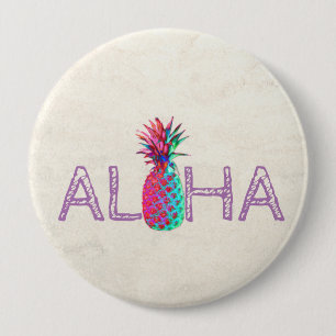 Macaron Rond 10 Cm Adorable Aloha Hawaiian Pineapple