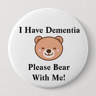 Macaron Rond 10 Cm Adult "I Have Dementia" button