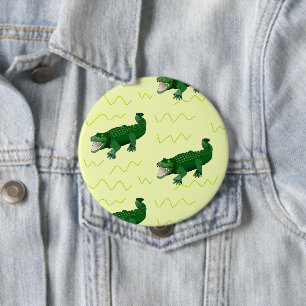 Macaron Rond 10 Cm Alligator en jaune
