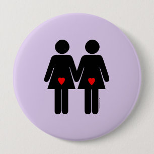 MACARON ROND 10 CM AMANTS LESBIENS - .PNG
