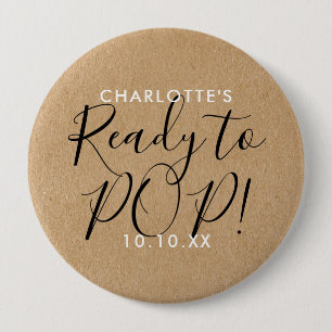 Macaron Rond 10 Cm Amusant Prêt à éclore Baby Shower Kraft Rustique