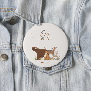 Macaron Rond 10 Cm Animaux de la forêt Amis de la forêt Baby Shower
