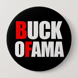 Macaron Rond 10 Cm Anti-Obama - blanc du MÂLE OFAMA 2
