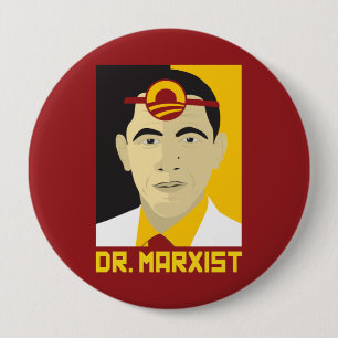 Macaron Rond 10 Cm Anti-Obama : Docteur Marxist
