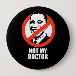 Macaron Rond 10 Cm Anti-Obama - non mon docteur