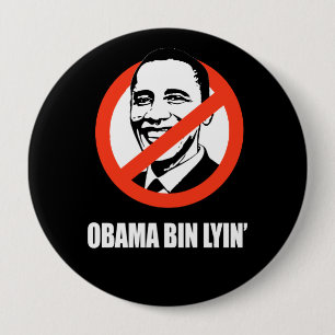 Macaron Rond 10 Cm Anti-Obama - obama bin lyin'