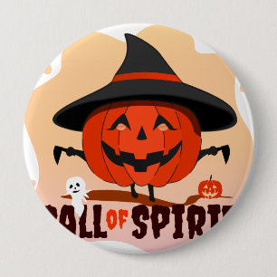 Macaron Rond 10 Cm Appel de l'Esprit d'Halloween