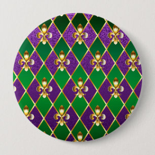 Macaron Rond 10 Cm Arrière - plan de bijoux Mardi Gras