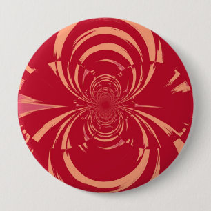 Macaron Rond 10 Cm Art déco rétro à la flèche rouge