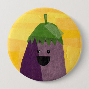 Macaron Rond 10 Cm Aubergine ! Vegeta-Bouton