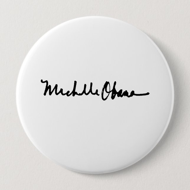 MACARON ROND 10 CM AUTOGRAPHE DE MICHELLE OBAMA - - .PNG (Devant)