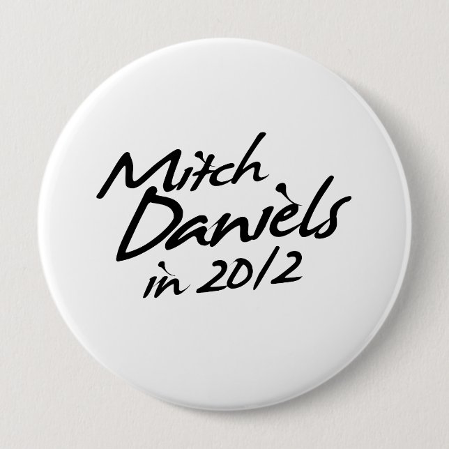 Macaron Rond 10 Cm Autographe de MITCH DANIELS 2012 (Devant)