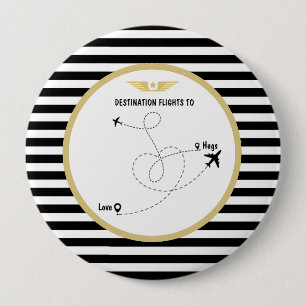 Macaron Rond 10 Cm Avion de destination pilote et ailes