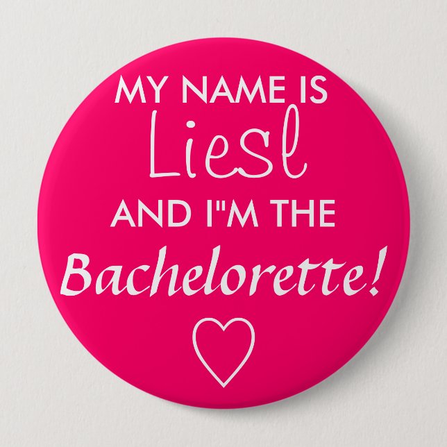 Macaron Rond 10 Cm Bachelorette (Devant)