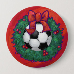 Macaron Rond 10 Cm Balle de football Noël