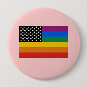 Macaron Rond 10 Cm Bannière étoilée de gay pride