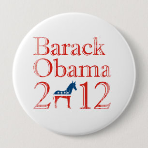 Macaron Rond 10 Cm Barack Obama 2012 Démocrate Vintage.png