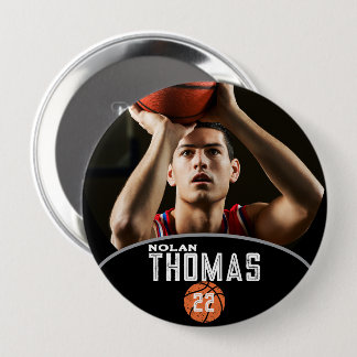 Macaron Rond 10 Cm Basketball Player Personalized Picture Name Number