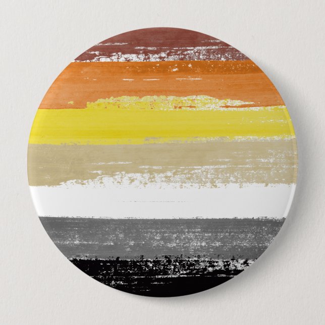 Macaron Rond 10 Cm Bear Pride Paint Stripes (Devant)