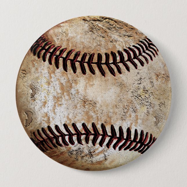 Macaron Rond 10 Cm BÉNÉFICIAIRES Rustiques Old Baseball Pins Acheter  (Devant)