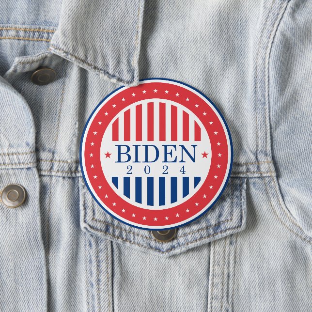Macaron Rond 10 Cm Biden 2024 (En situation)