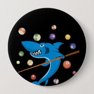 Macaron Rond 10 Cm Billiard Shark 8 Balle Joueur Pool Table Stick