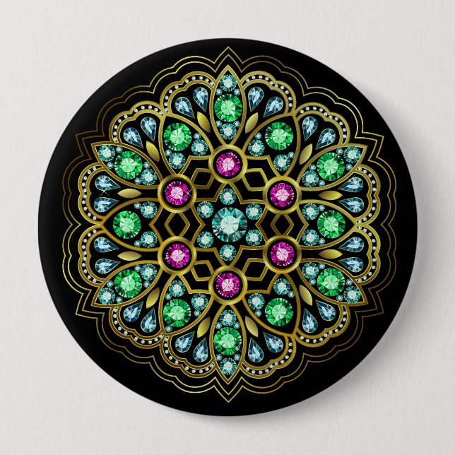 Macaron Rond 10 Cm Bling Brooch / Épingle pour les dames ... : ) (Devant)